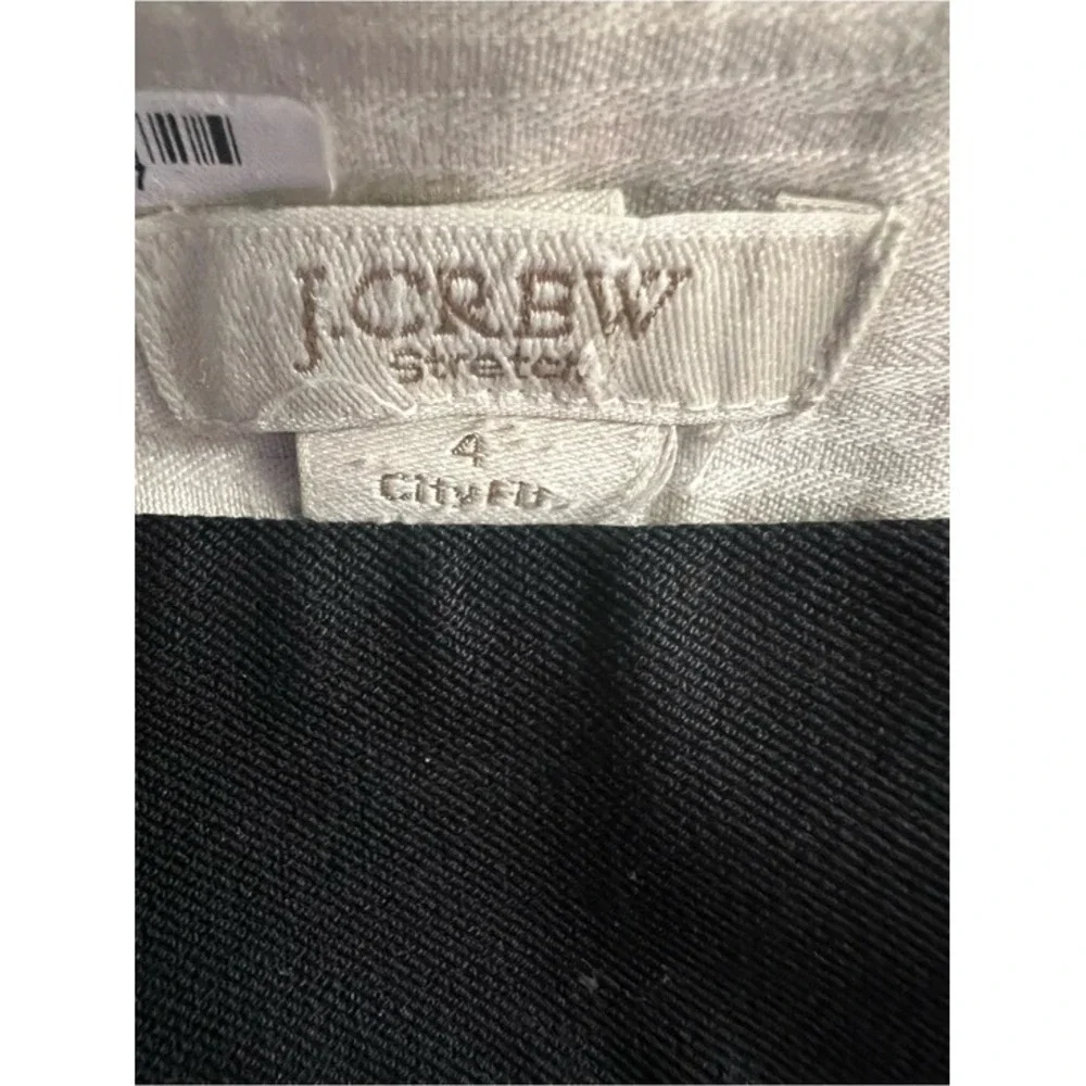 J.Crew City Fit Stretch Black Ankle Dress Pants Size 4 Office Career